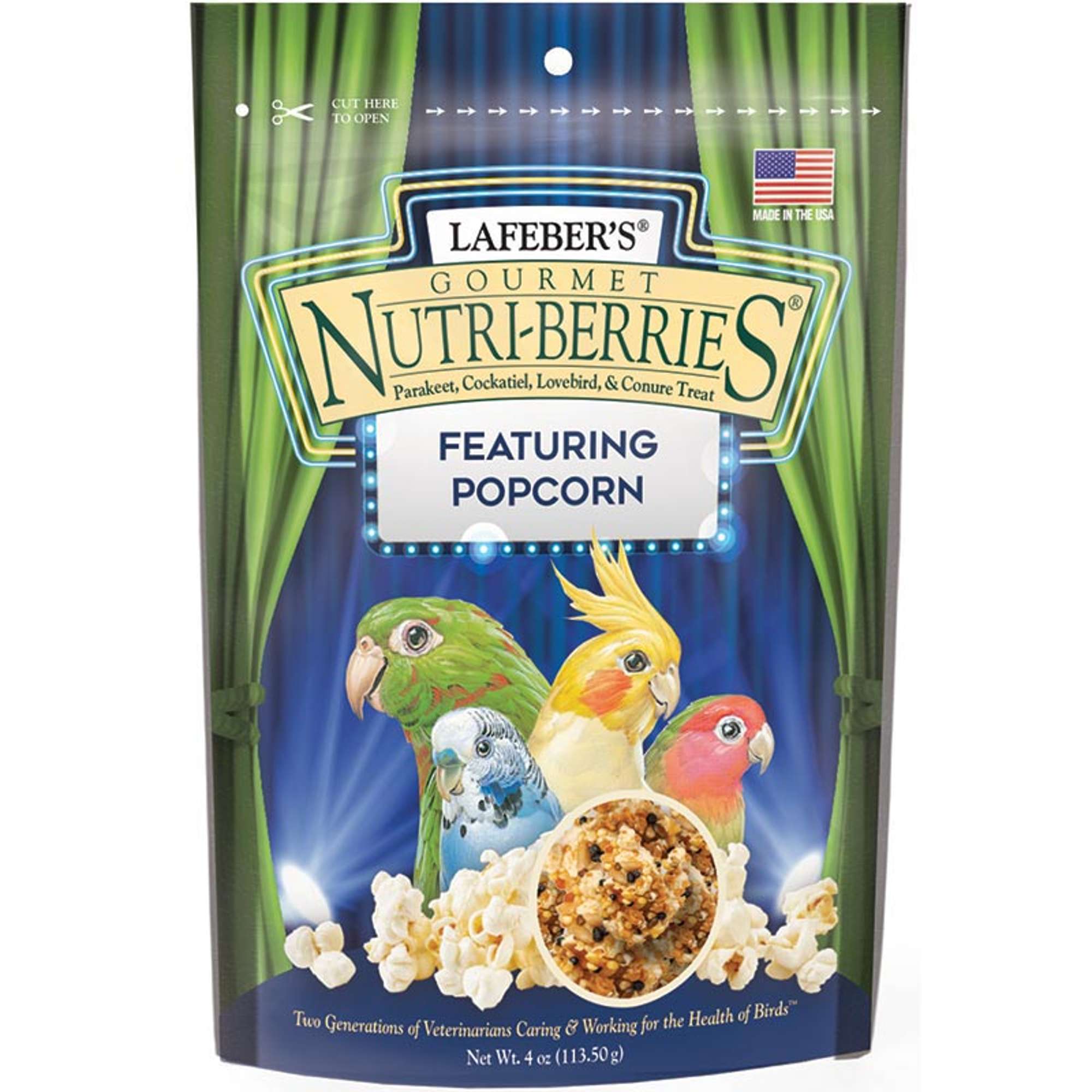 cockatiel popcorn nutri berries 4 oz