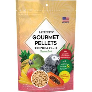 parrot tropical fruit gourmet pellets 1.25 lb
