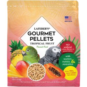 parrot tropical fruit gourmet pellets 4 lb