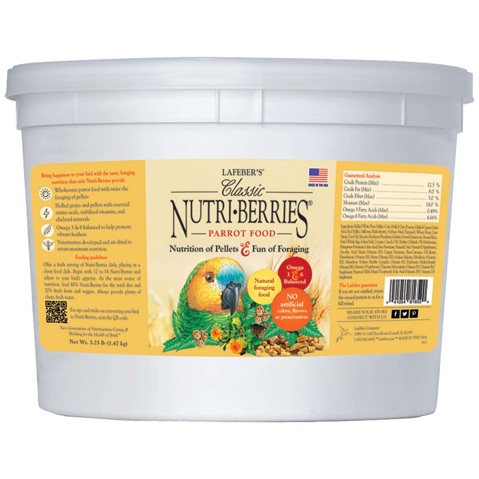 parrot classic nutri berries 3.25 lb