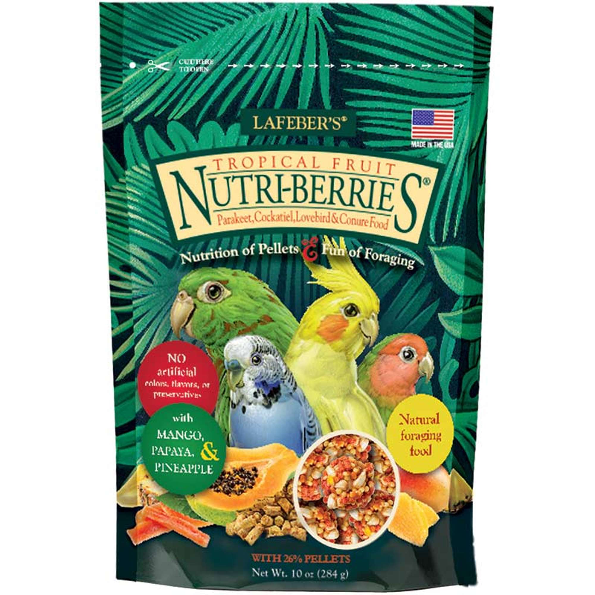 cockatiel tropical fruit nutri berries 10 oz